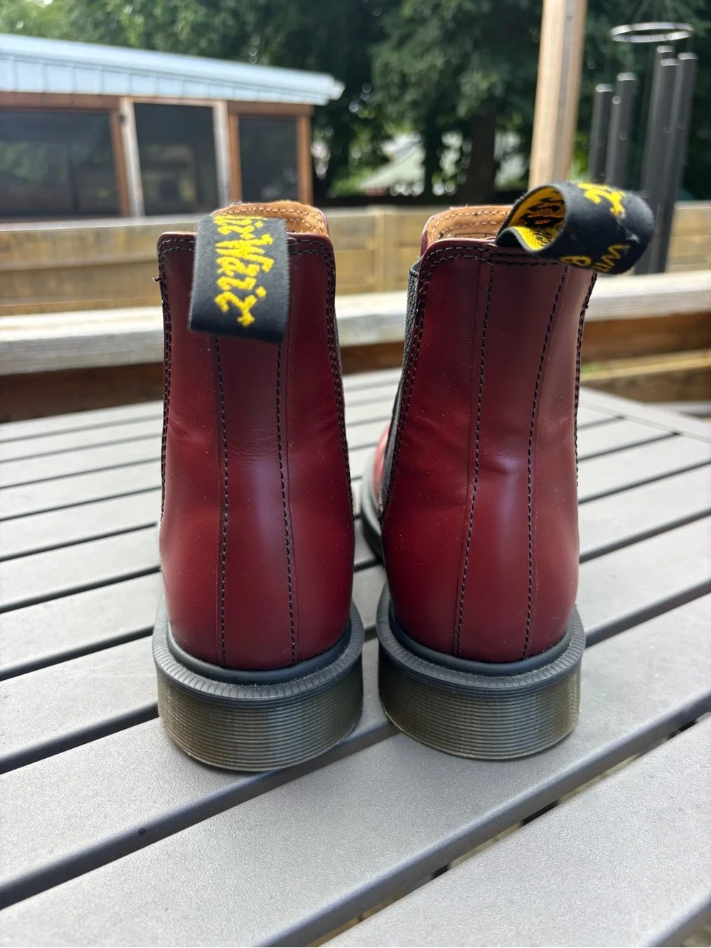Dr. Martens cherry red Chelsea boots smooth leather 2976 size 7